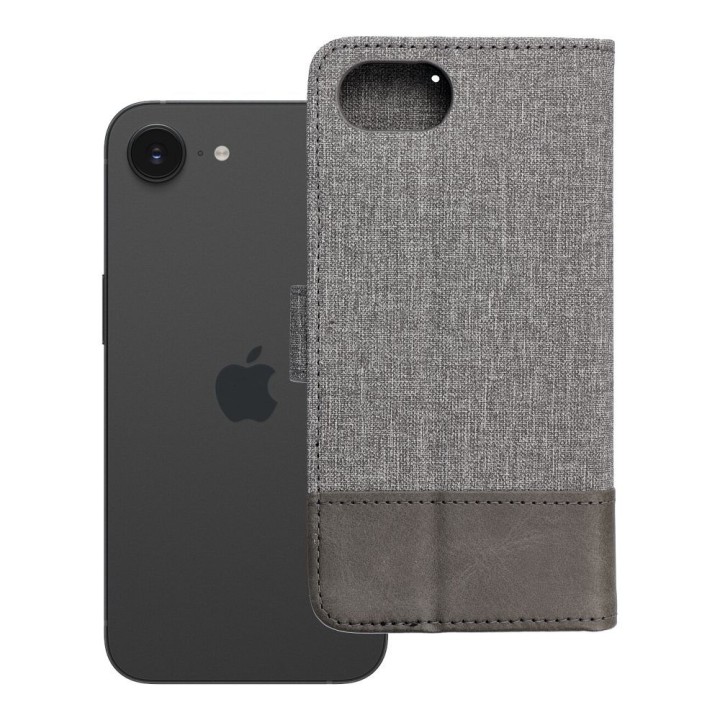 Etui z klapką na iPhone 16e (SE 4 2025) Gomma Book szare