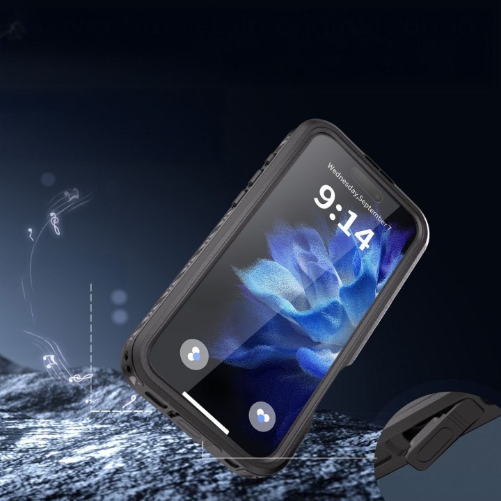 Etui na iPhone 16 PRO MAX Shellbox GT wodoodporne zgodne z MagSafe czarne
