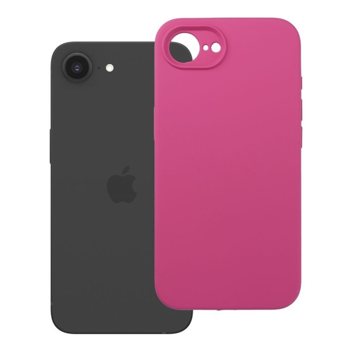 Чехол для iPhone 16e (SE 4 2025) / 17e Silicone 2mm (camera protection) розовый