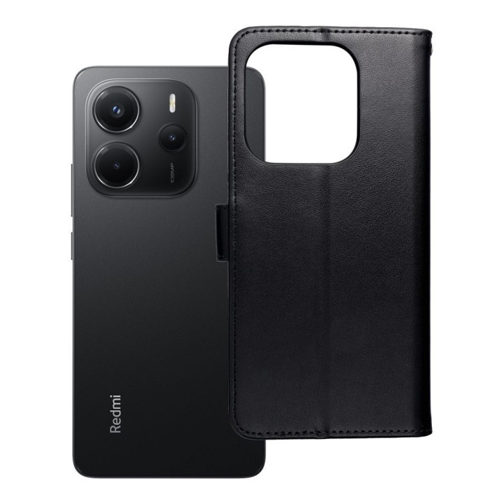 Чехол с клапаном для Xiaomi Redmi NOTE 14 4G (GLOBAL - 164,84mm x 78,15mm x 8,16mm) Mezzo Book teddy bear черный
