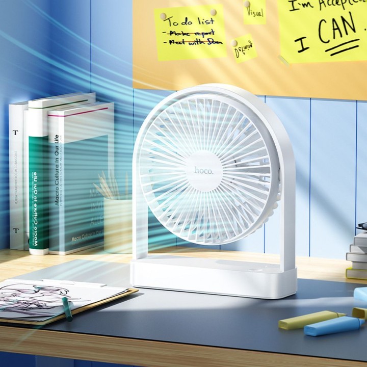 Desktop fan Hoco ultra-thin HX65 white