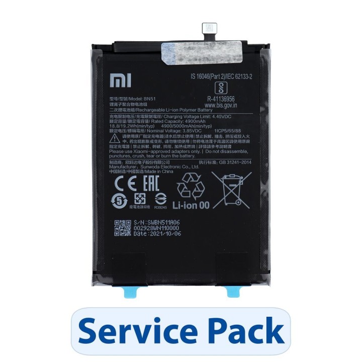 ServicePack Bateria BN54 do XIAOMI Redmi 9 / Note 9 / Redmi 10X 4G