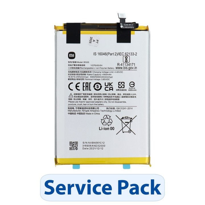 ServicePack Bateria BN56 / BN5F do XIAOMI Poco C51 / A1+ / 9AT / 9C / 9A