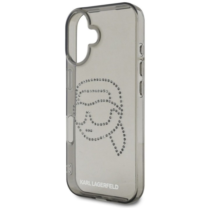 KARL LAGERFELD чохол для IPHONE 16 Pro KLHCP16LHKHDCELK (IML Rhinestones S K Head) чорний