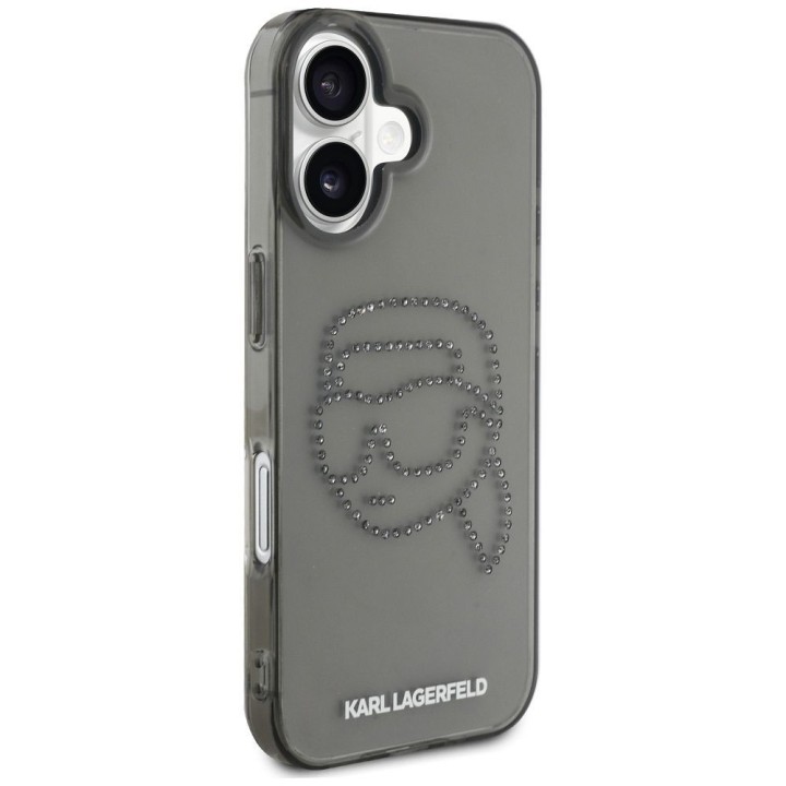 KARL LAGERFELD чохол для IPHONE 16 Pro KLHCP16LHKHDCELK (IML Rhinestones S K Head) чорний