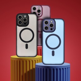 Etui na Samsung S25 Variete Mag Cover zgodne z MagSafe granatowe