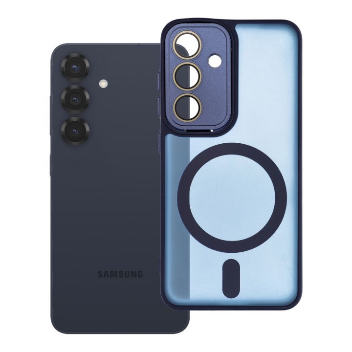 Чехол для Samsung S25 Variete Mag Cover совместимый с MagSafe темно-синий