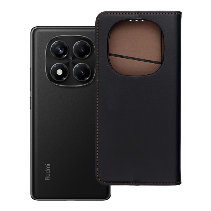 Etui z klapką na Xiaomi Redmi NOTE 14 Pro 4G Smart PRO Book skórzane czarne