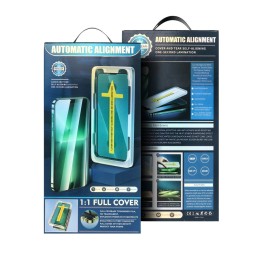 Tempered glass 5D Full Glue for iPhone 15 PLUS Tempered Glass with applicator black