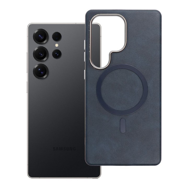 Чохол для Samsung S25 ULTRA Gentleman Mag Cover сумісний з MagSafe темно-синій