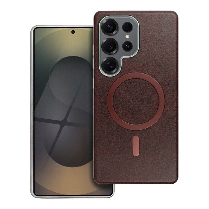 Case for Samsung A56 Gentleman Mag Cover MagSafe compatible brown