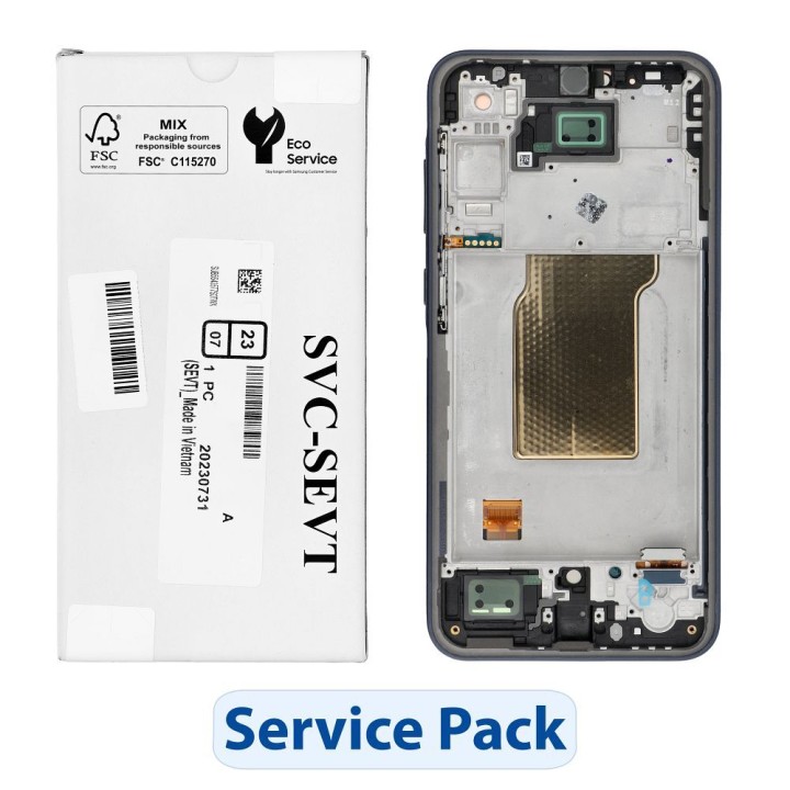 ServicePack LCD дисплей для SAMSUNG A35 5G A356B GH82-34221A черный / темно-синий