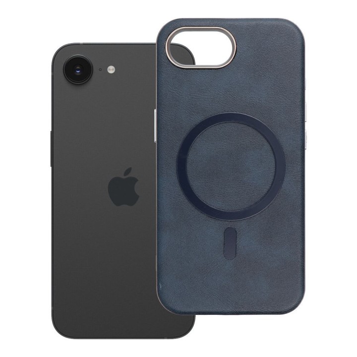 Case for iPhone 16e (SE 4 2025) / 17e Gentleman Mag Cover MagSafe compatible navy blue