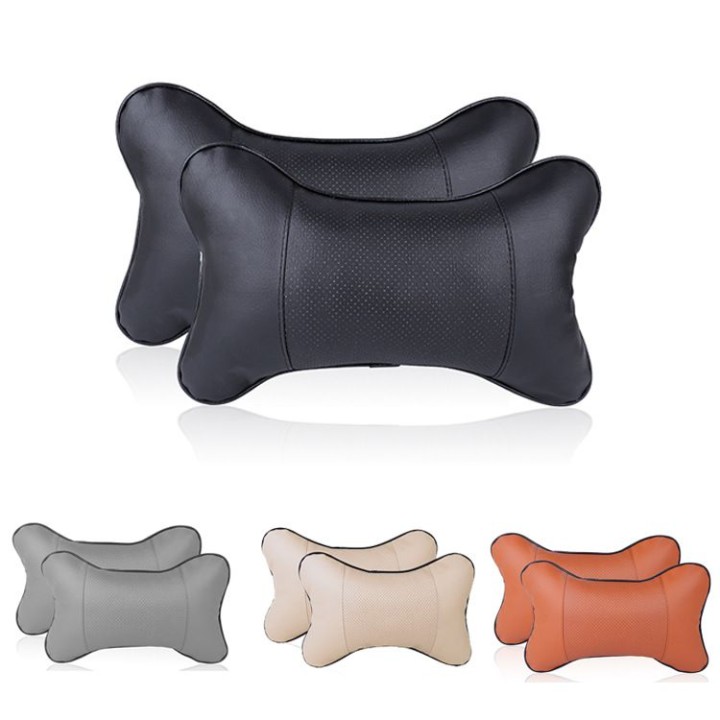 Car headrest pillow brown