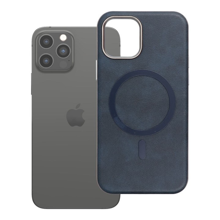 Case for iPhone 12 PRO Gentleman Mag Cover MagSafe compatible navy blue