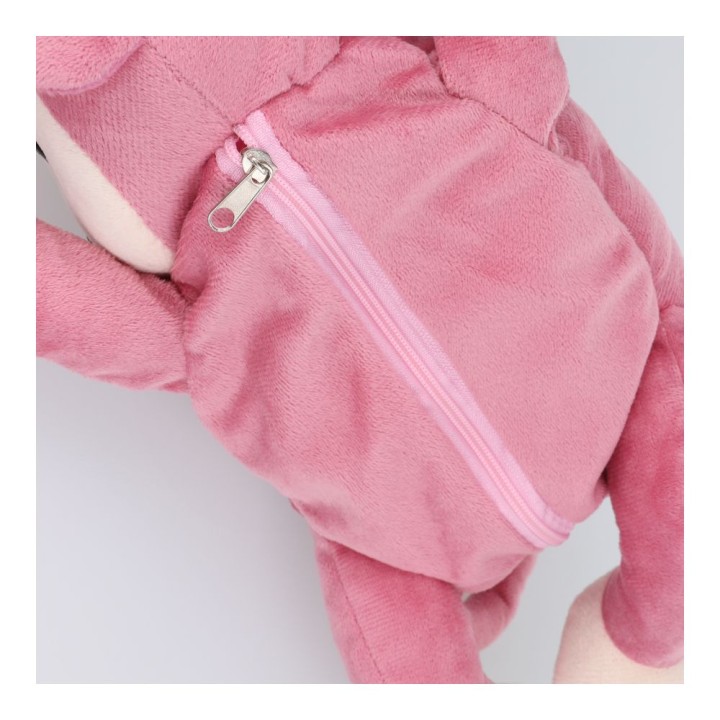 Hanging monkey-shaped tissue holder pink