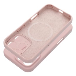 Case for iPhone 16 PRO Silicone 2mm (camera protection) MagSafe compatible powder pink pink