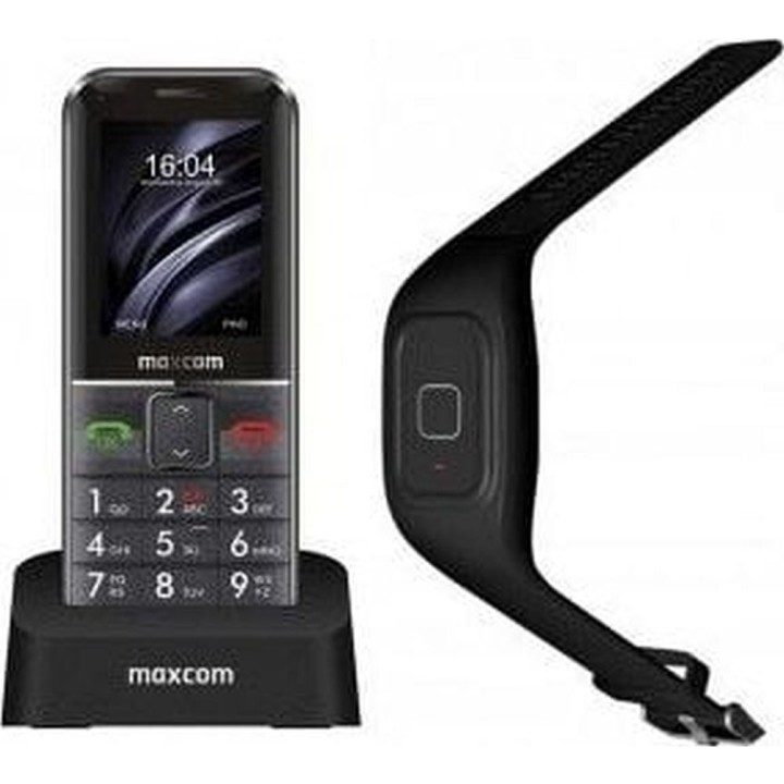 MAXCOM phone for seniors + band SOS MM735 black
