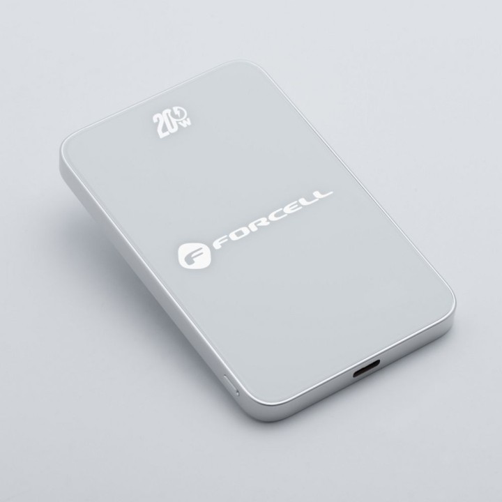 Power bank MagSafe compatible Forcell F-Energy SuperSlim F5K8 QC4.0 PD3.0 15W 5000 mAh white 0INT