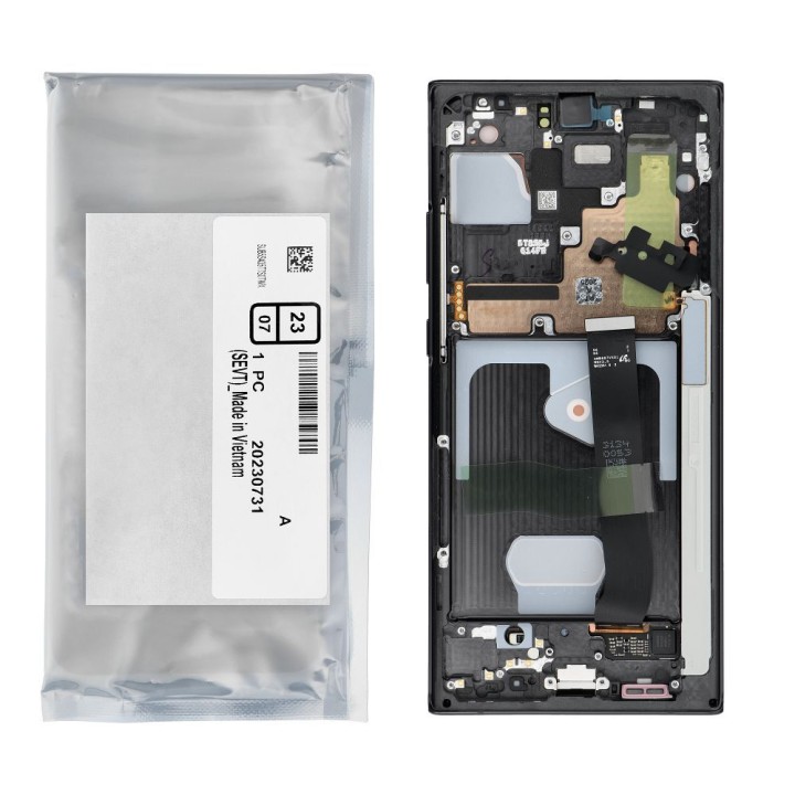 ServicePack LCD display for SAMSUNG Note 20 Ultra 5G N986 / N985 GH82-31453A Mystic black
