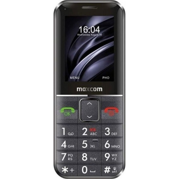 MAXCOM phone for seniors + band SOS MM735 black