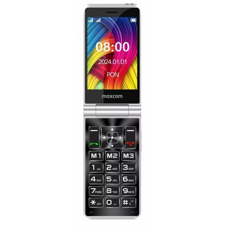 MAXCOM flip phone for seniors MM835 red