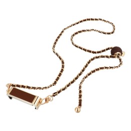 Chain / lanyard with holder GLAMOUR all models max 80mm width. brown