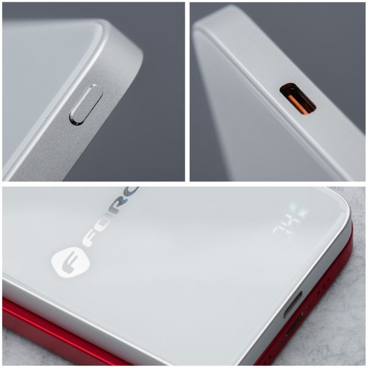 Повербанк совместимый с MagSafe Forcell F-Energy SuperSlim F5K8 QC4.0 PD3.0 15W 5000 mAh белый 0INT