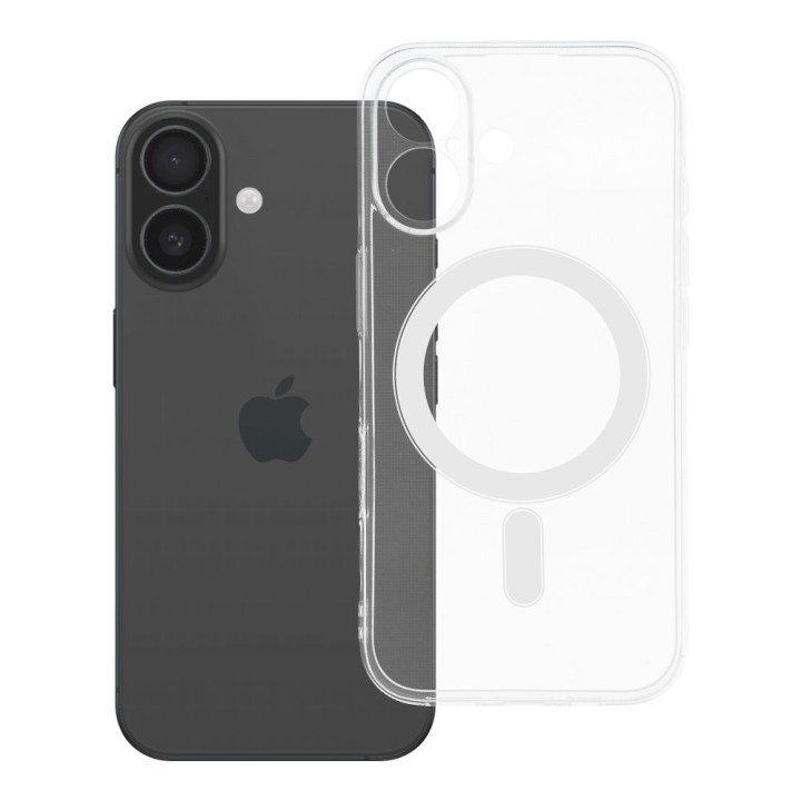 Case for iPhone 16 Clear Case 2 mm Mag Cover MagSafe compatible (camera protection) transparent