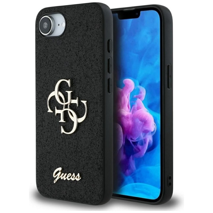 GUESS чохол для IPHONE 16e (SE 4 2025) GUHCPSE4HG4SGK (Fixed Glitter Big 4G) чорний