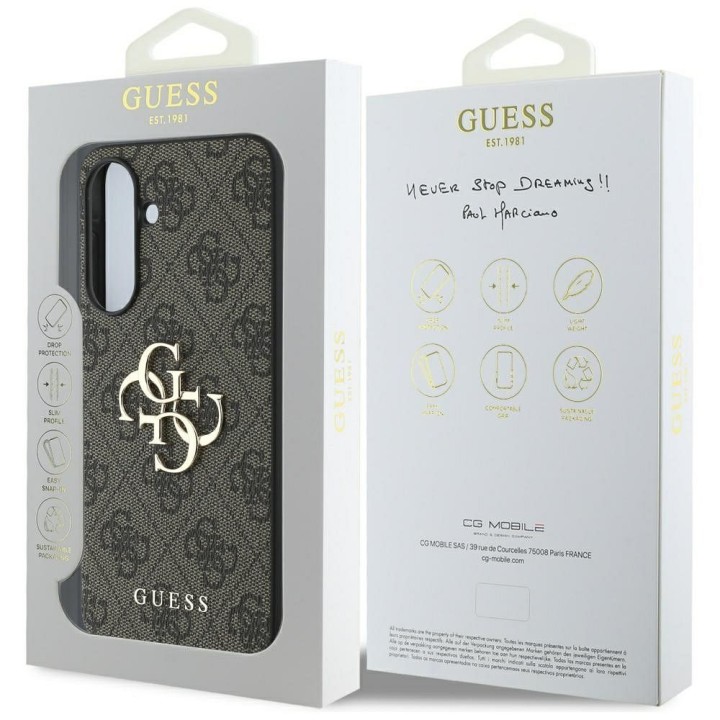 GUESS чохол для SAMSUNG A56 GUHCSA564GMGBR (4G PU Big Logo) коричневий