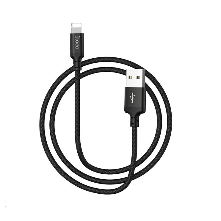 Кабель USB A — Lightning Hoco 1 m X14 черный