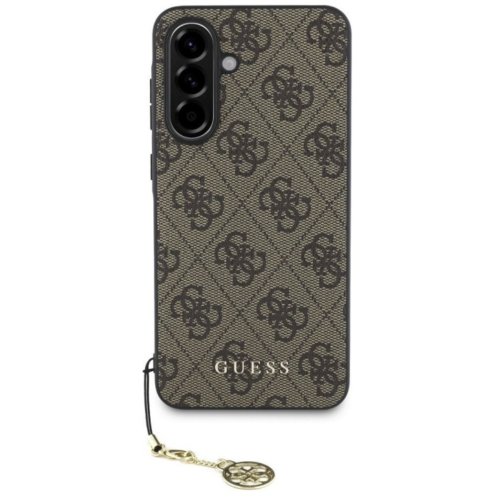 GUESS case for SAMSUNG A56 GUHCSA56GF4GBR (PU 4G Charm) brown