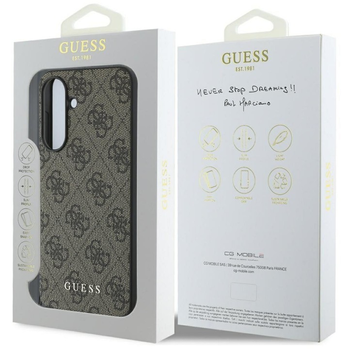 GUESS futerał do SAMSUNG A56 GUHCSA56GF4GBR (PU 4G Charm) brązowy