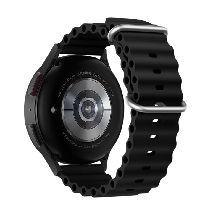 Strap for Samsung Galaxy Watch Forcell Forcell F-Design FS01 holes silicone 20 mm black