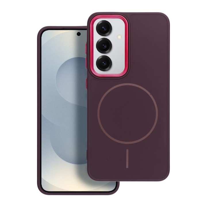 Case for Samsung A56 Frame Mag Cover MagSafe compatible purple