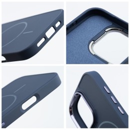 Case for iPhone 15 PRO Frame Mag Cover MagSafe compatible navy blue