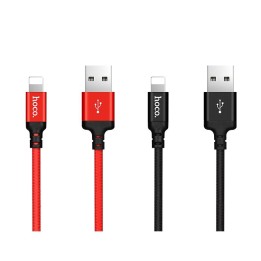 Cable USB A for Lightning Hoco 1 m X14 red black
