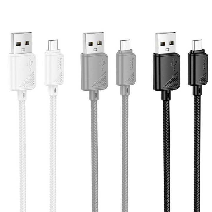 Kabel USB A do Micro USB Hoco 2,4A 1 m X113 biały