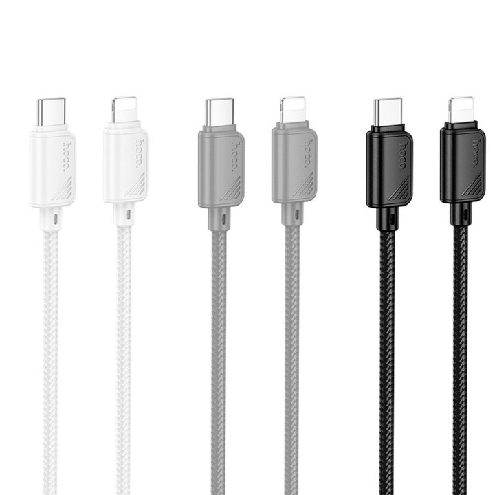 Kabel USB C do Lightning Hoco PD 27W 1 m X113 biały