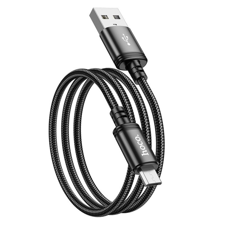 Cable USB A for Micro USB Hoco 2,4A 1 m X89 black