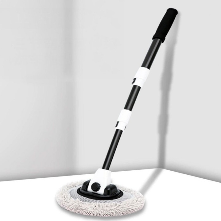 Telescopic car wash mop black