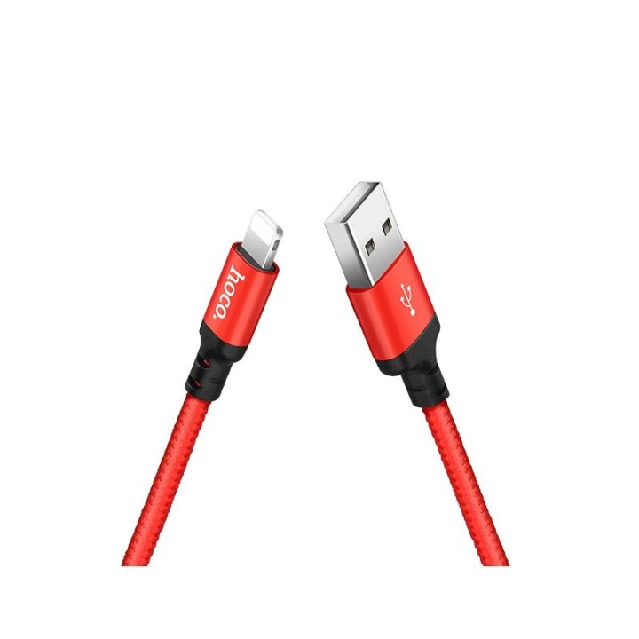 Cable USB A to Lightning Hoco 1 m X14 red-black