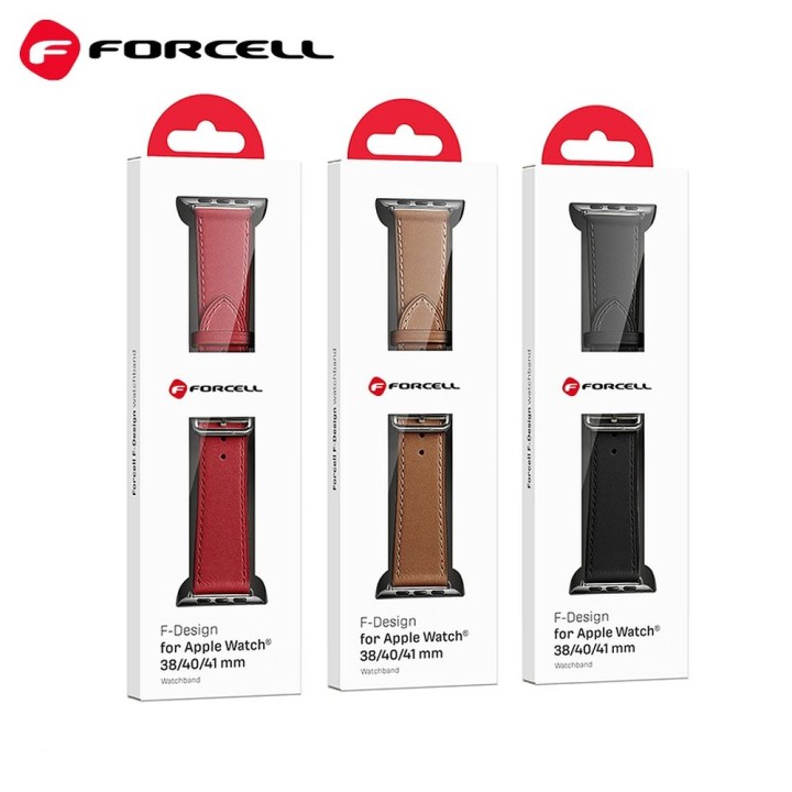 Strap for Apple Watch Forcell F-Design FA20 holes eco-leather 42 / 44 / 45 / 49 mm red