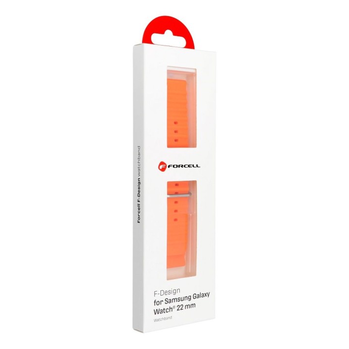 Strap for Samsung Galaxy Watch Forcell Forcell F-Design FS01 with holes, silicone 22 mm orange