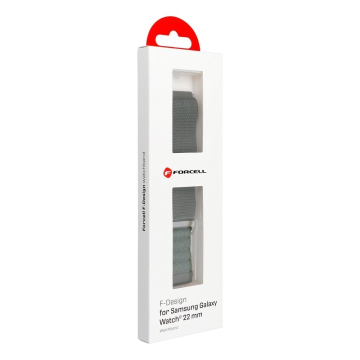 Ремешок для Samsung Galaxy Watch Forcell F-Design FS05 с пряжкой, из полиэстерового волокна 22 mm зеленый