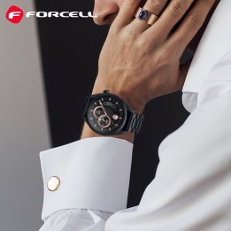 Ремінець для Samsung Galaxy Watch Forcell F-Design FS06 защіпка сталь 20 mm чорний