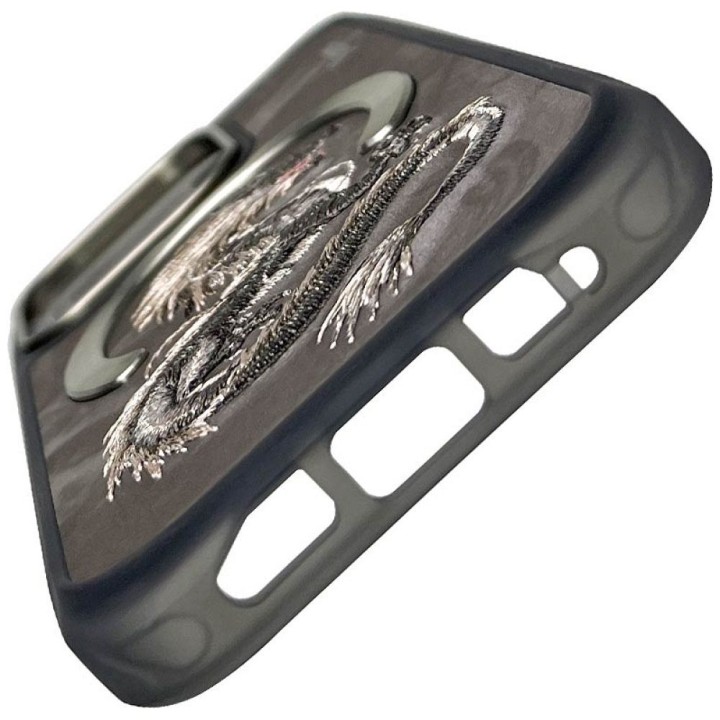 NIMMY case DRAGON compatible with MagSafe for IPHONE 16 Pro Max grey