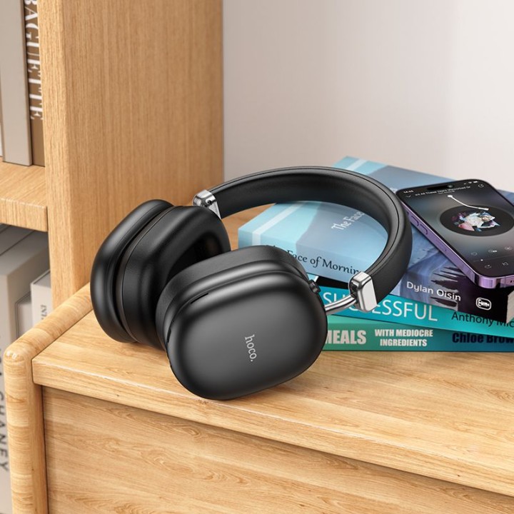 Wireless on-ear headphones Hoco ANC W35 MAX black