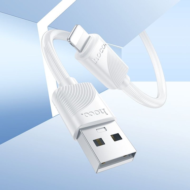 USB-A to Lightning cable Hoco 2,4A 1 m X114 white